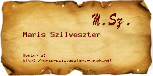 Maris Szilveszter névjegykártya